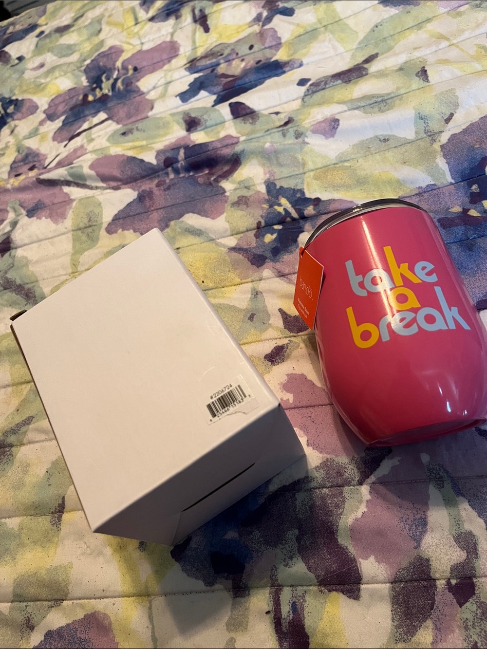 Pink "take a break" Insulated Tumbler